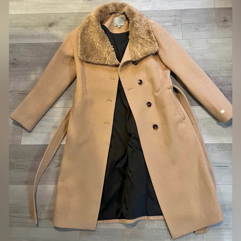 Soia & Kyo Tan Wool Coat size Medium